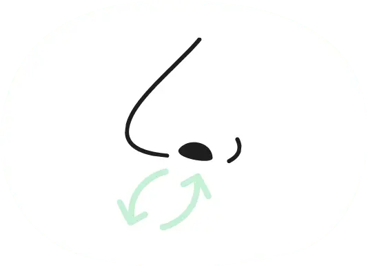 顎顔面矯正の目的の一つは、鼻呼吸の習慣化